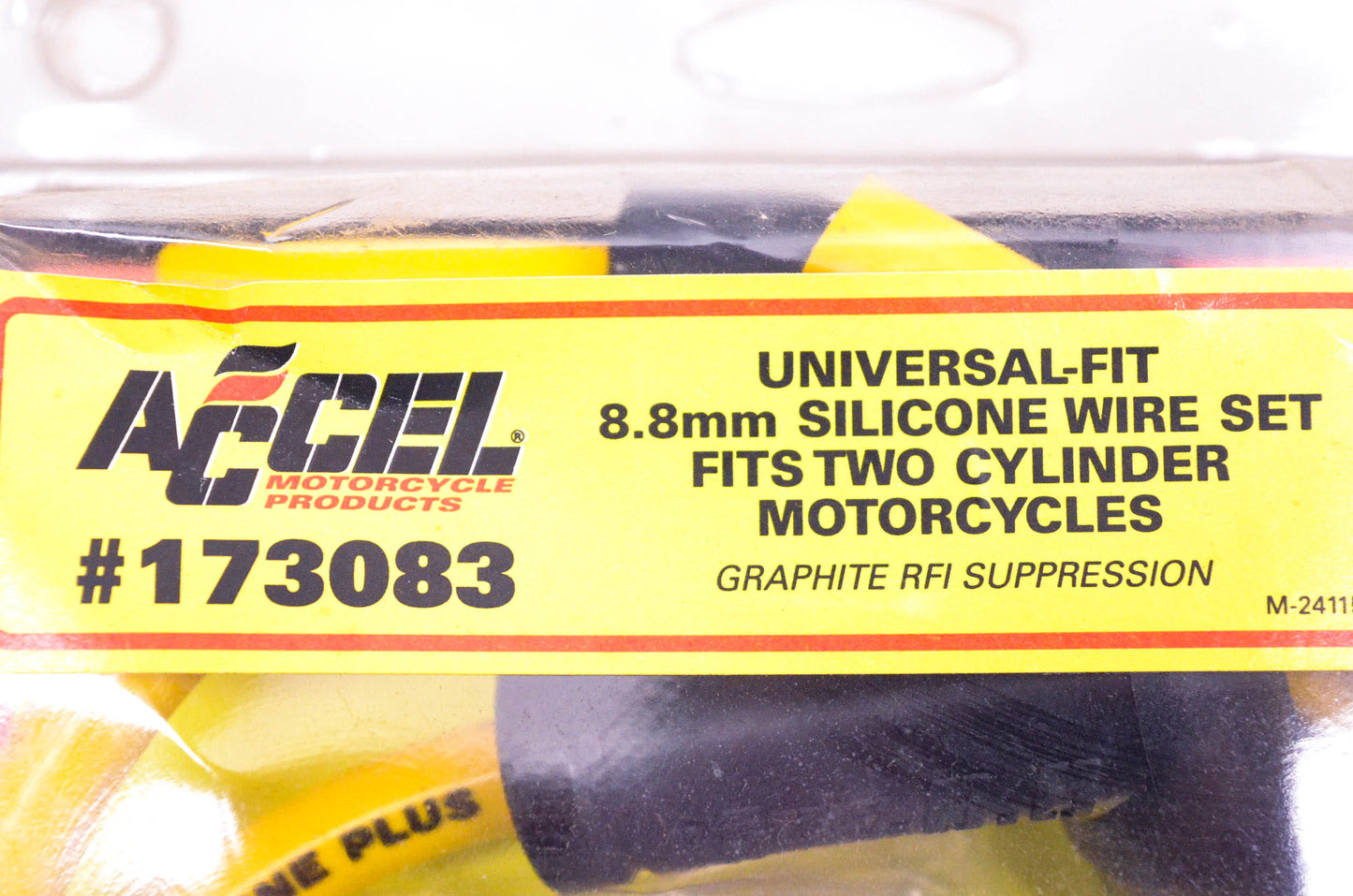 Accel 173083, DS242651 Yellow Universal Sparkplug Wire Kit NOS