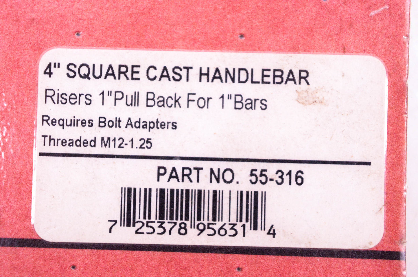 Show Chrome 55-316 Square 4" Cast Handlebar 1" Riser Kit NOS