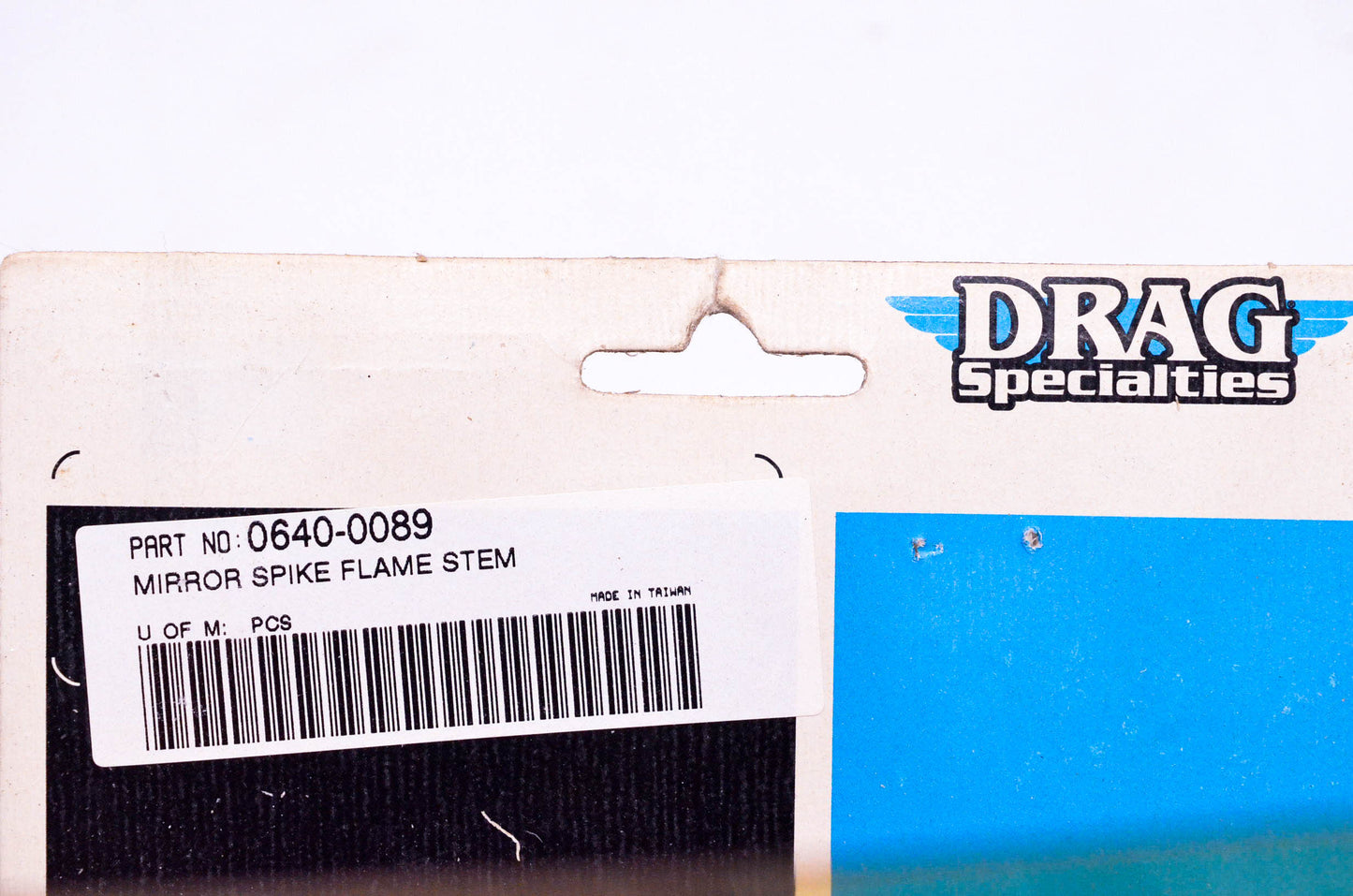 Drag Specialties 0640-0089 Mirror Spike w/ Flame Stem Kit NOS