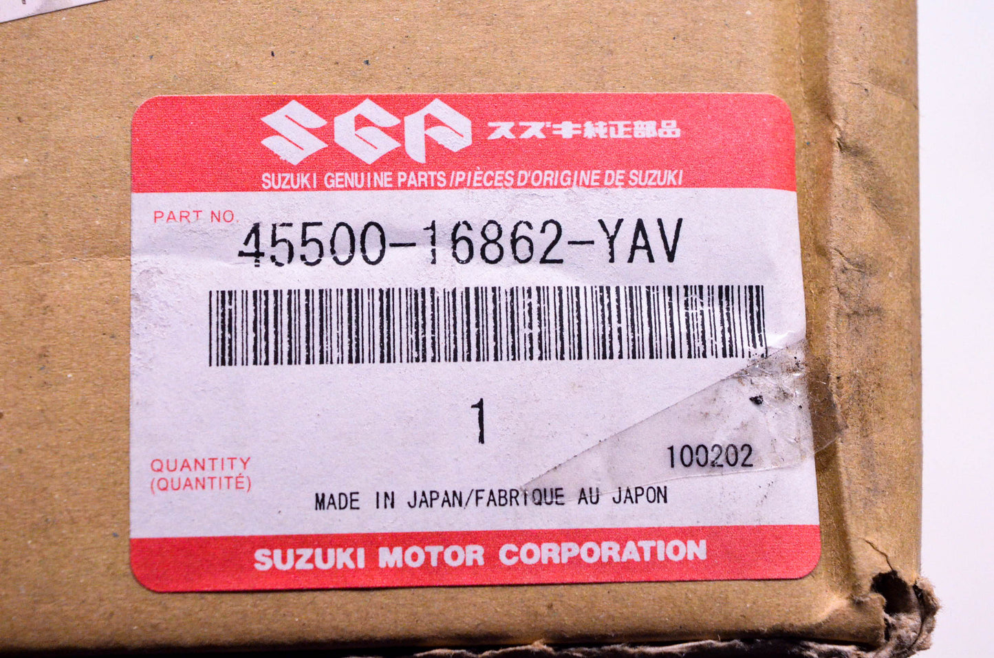 New OEM Suzuki 45500-16862-YAV Orange Seat Tail Box Kit NOS