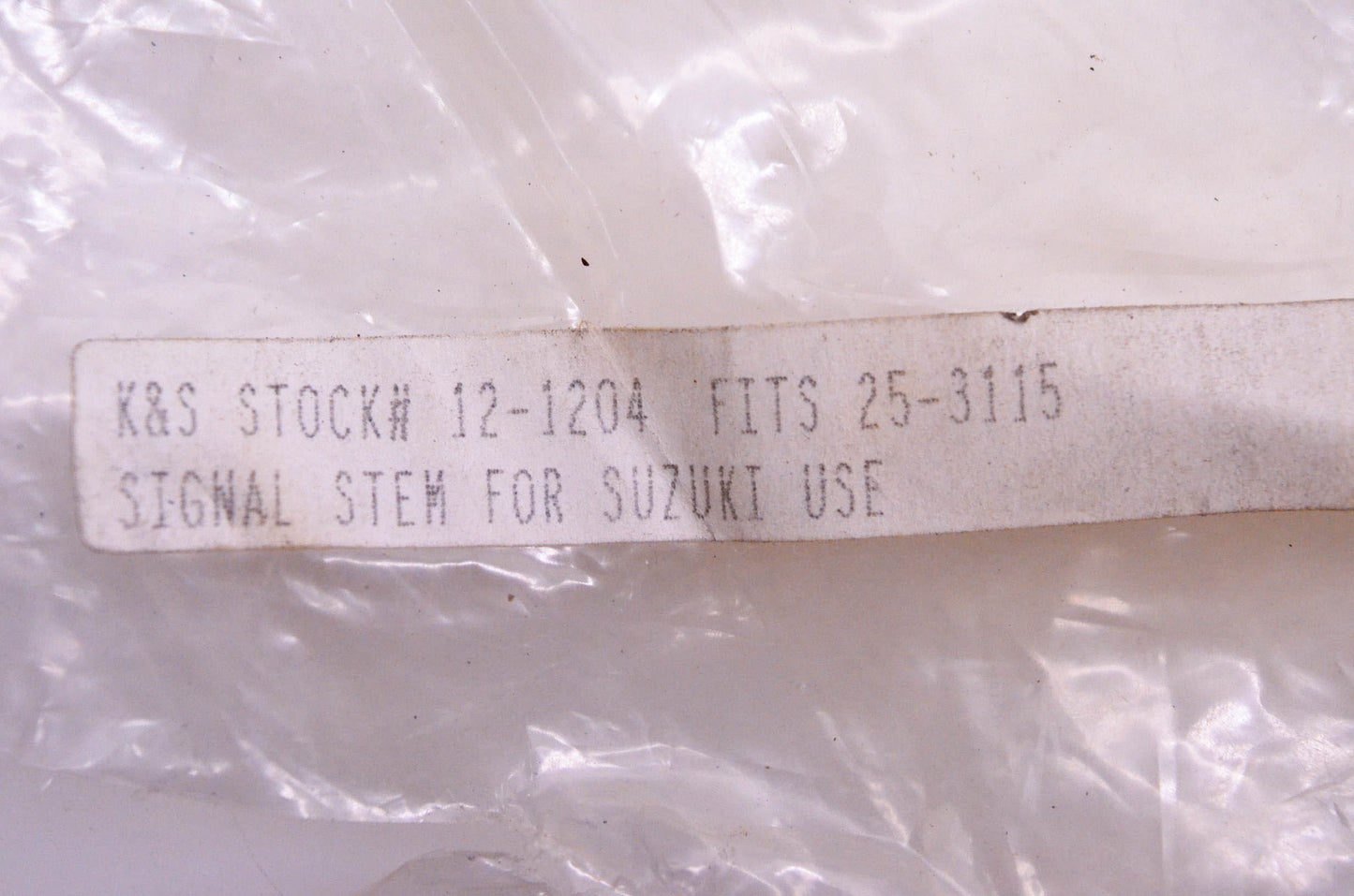 K&S 12-1204, 112-1204, 35619-45C00 Turn Signal Stem NOS