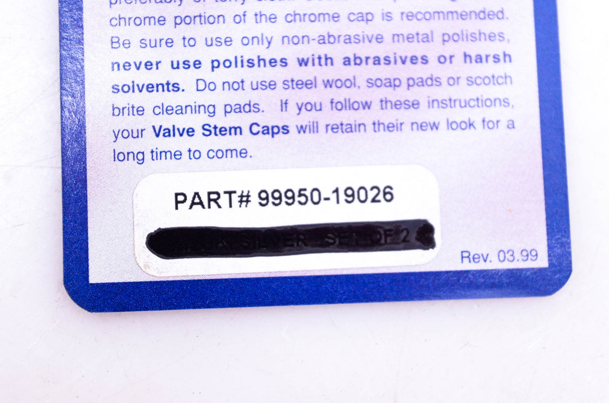 New OEM Suzuki 99950-19026 Valve Stem Caps Qty 2 NOS