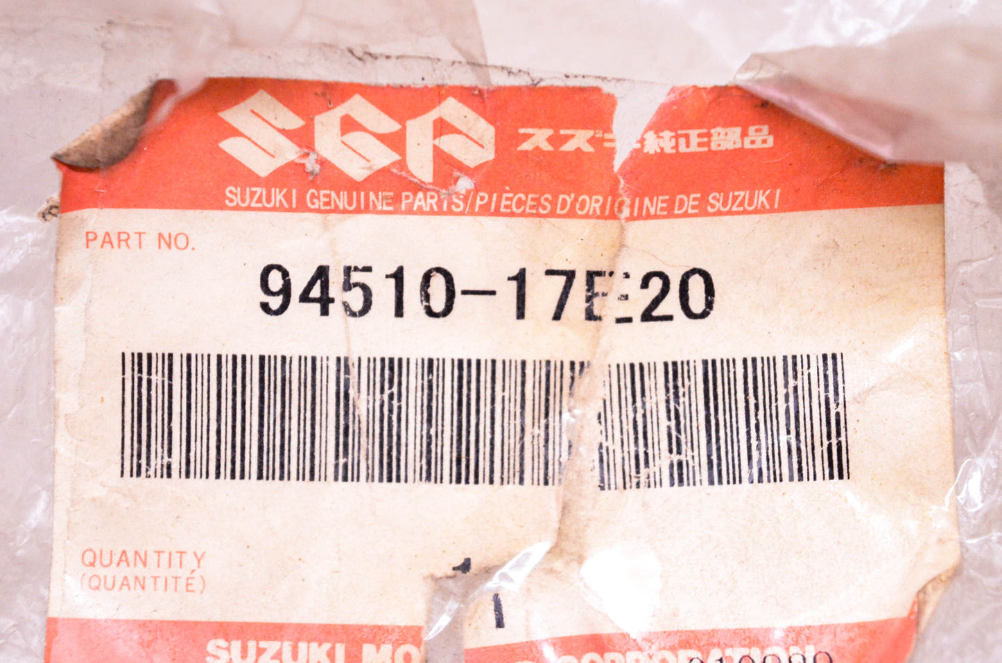 New OEM Suzuki 94510-17E20 Front Cowling Brace NOS