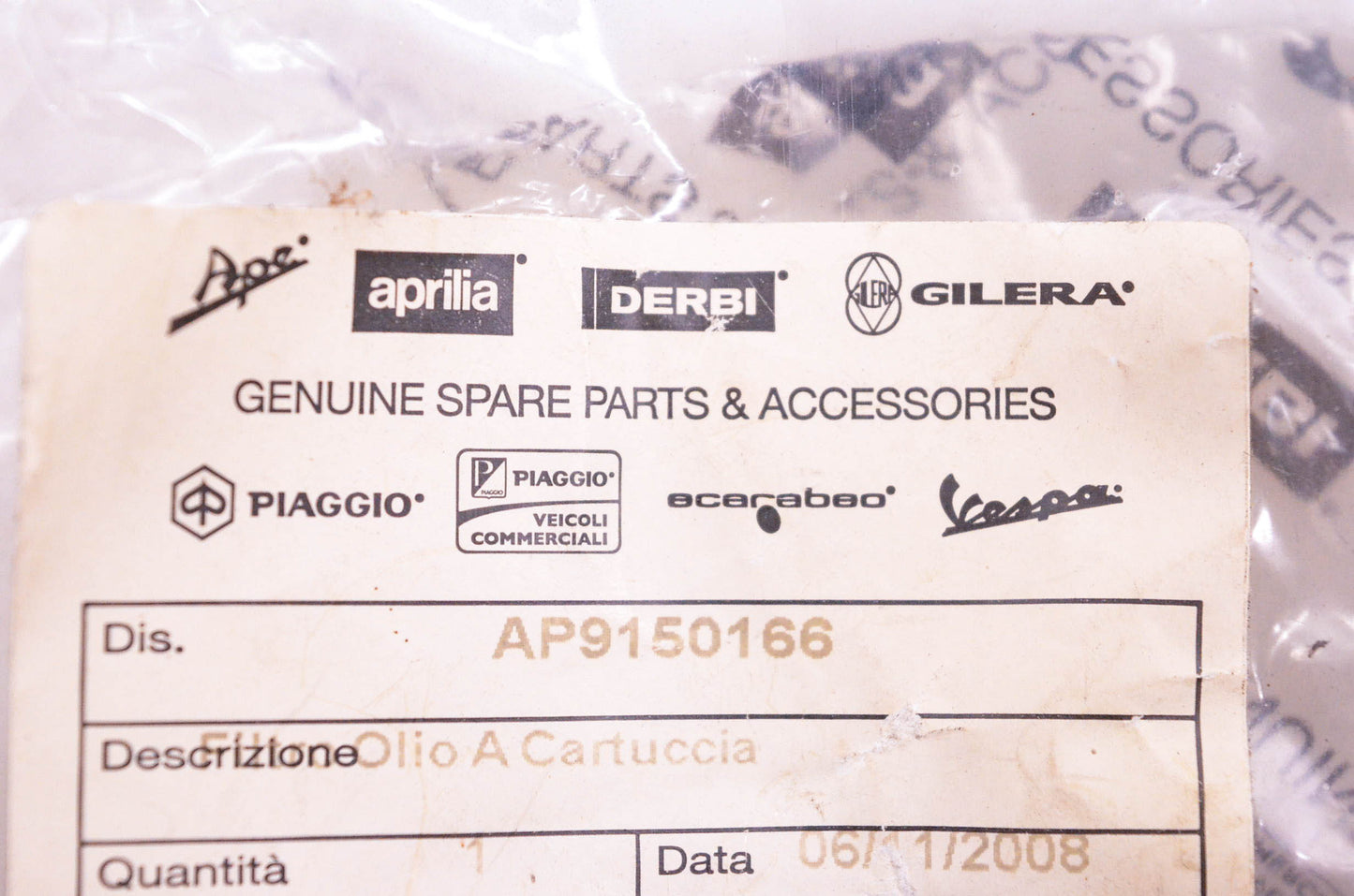 Aprilia AP9150166 Oil Filter NOS