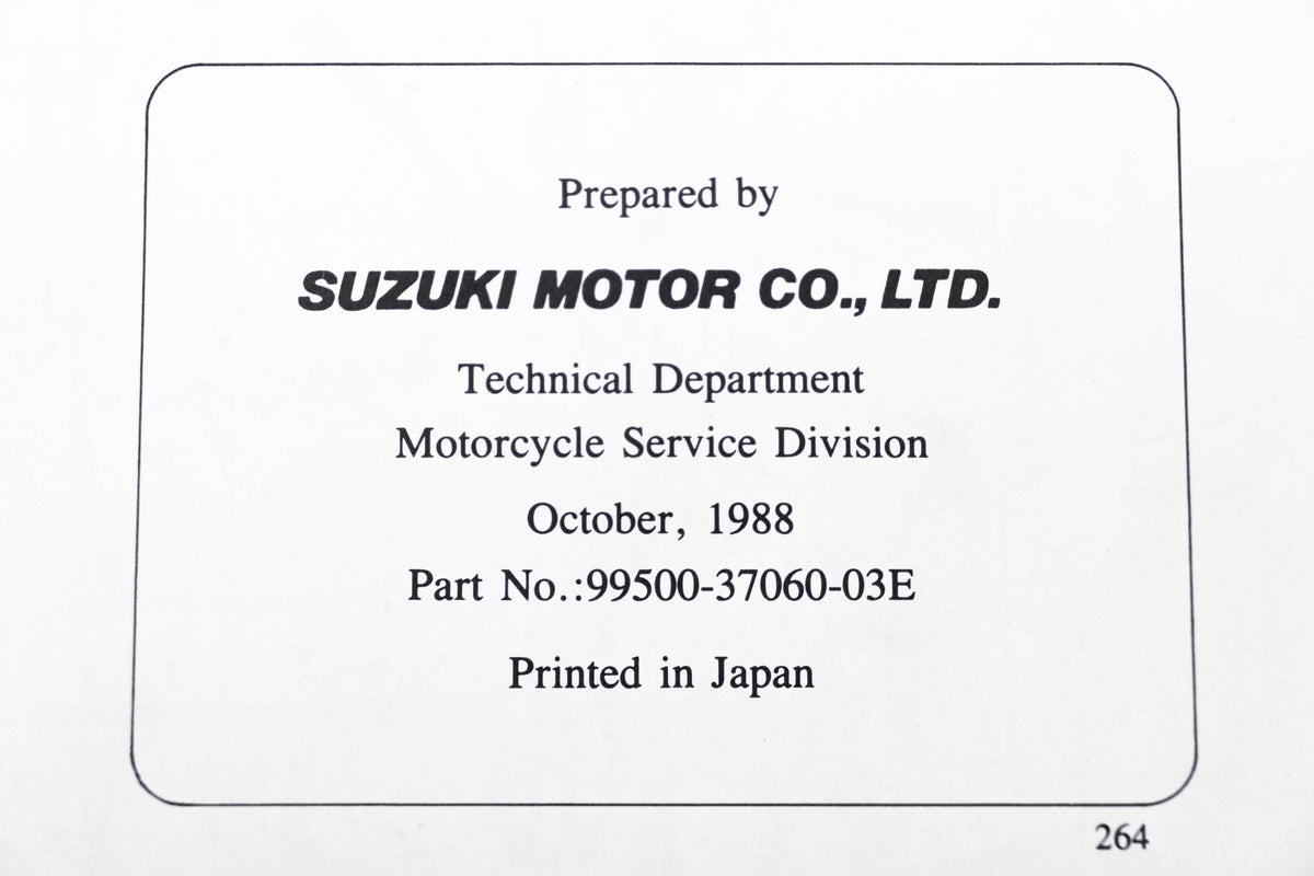 OEM Suzuki 99500-37060-03E GSX7500F 1988 Service Manual