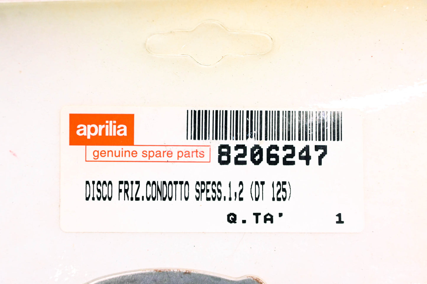 Aprilia 8206247 Driven Clutch Plate NOS