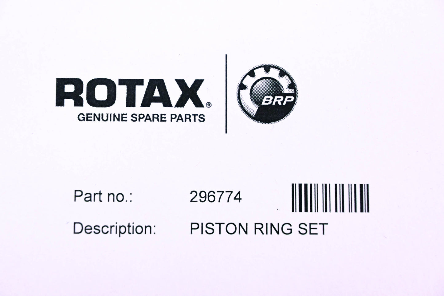 Rotax 296774, 420296774 Piston Ring Kit NOS
