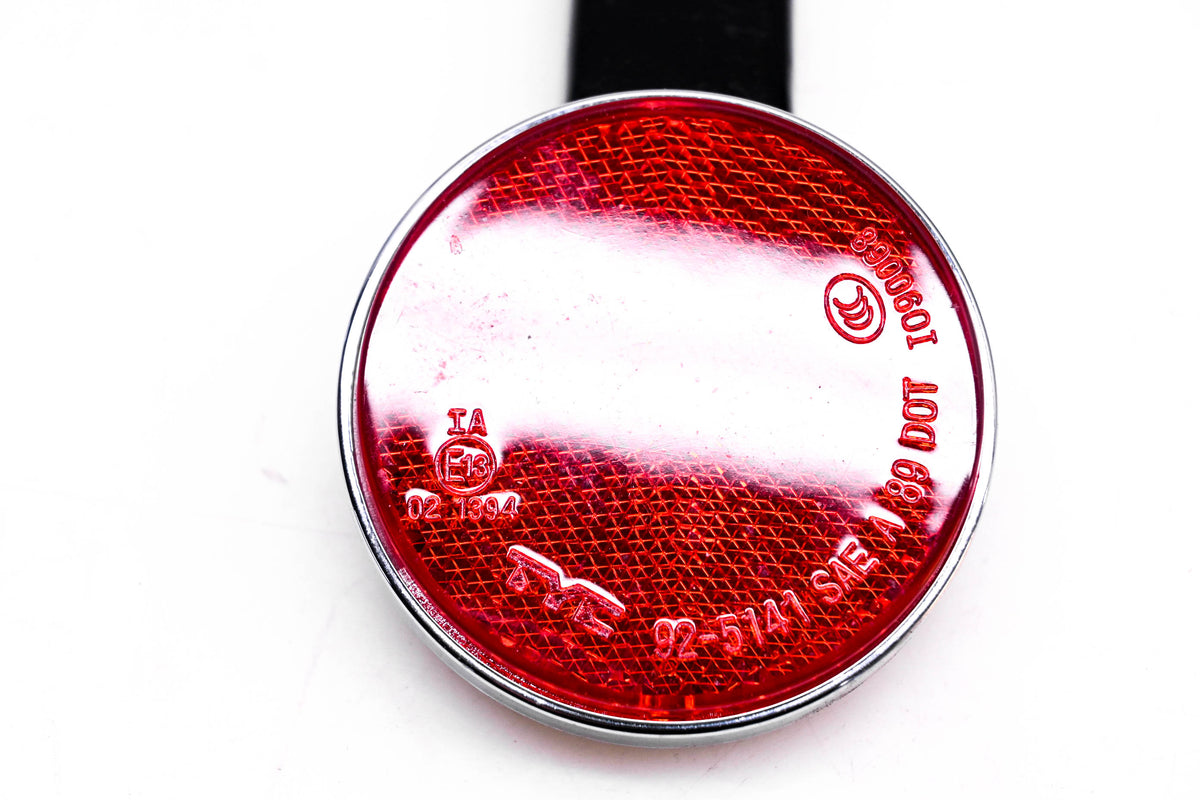 Aftermarket 92-5141, I090068, 02 1394 Round Red 2.25" Reflector Chrome Mount w/ Bracket