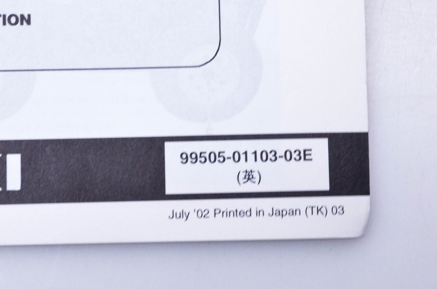 OEM Suzuki 99505-01103-03E LT-F500FK3 Assembly & Pre-Delivery Service Guide