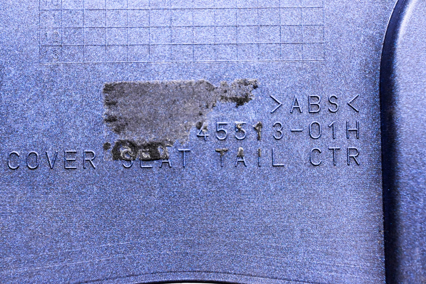 OEM Suzuki 45513-01H Blue Center Tail Seat Cover