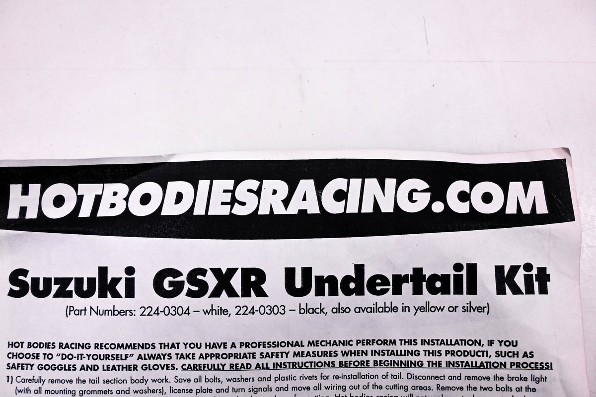 Hotbodies 224-0303 GSXR Black Undertail Kit NOS