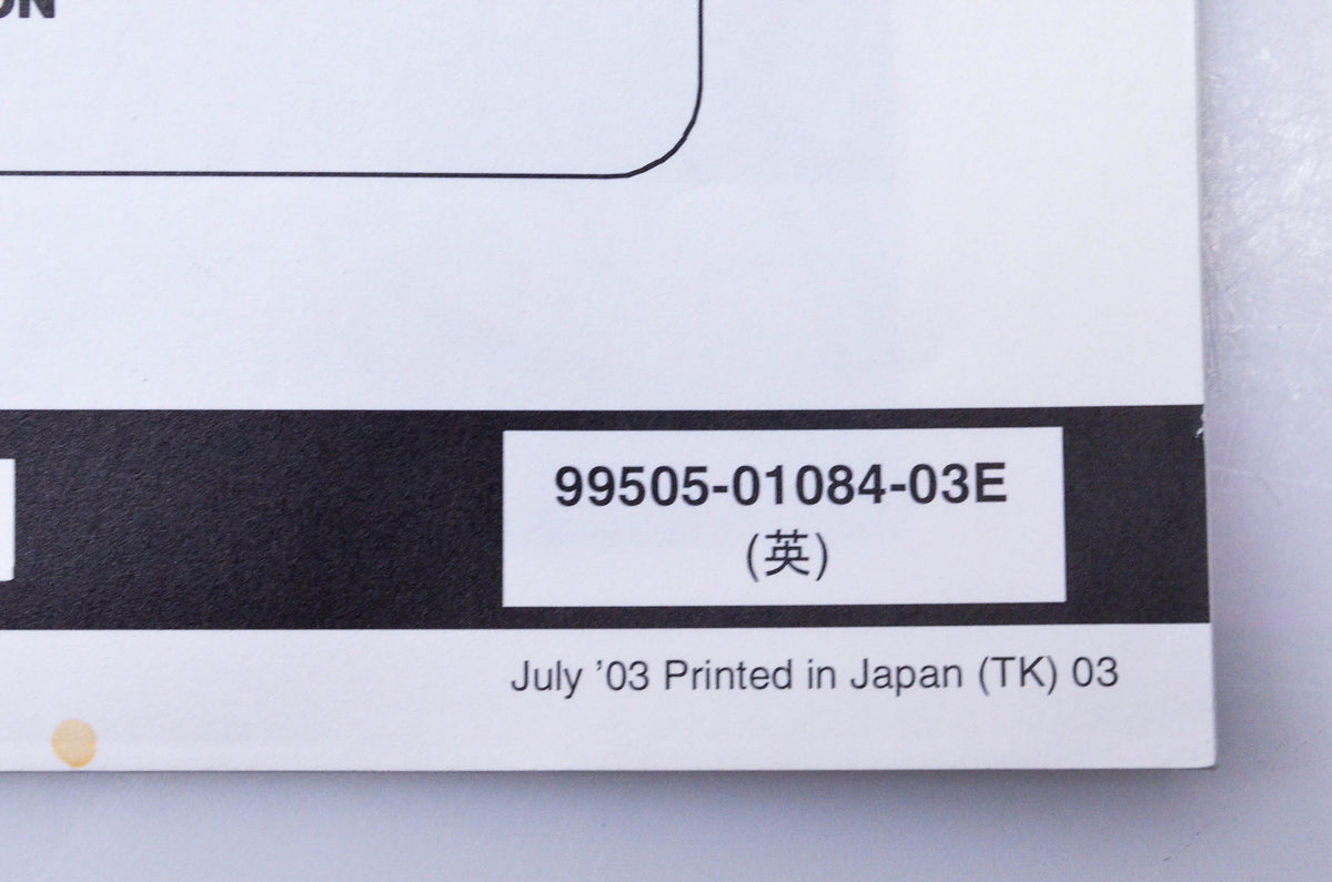 OEM Suzuki 99505-01084-03E LS650PK4 Assembly & Pre-Delivery Service Guide