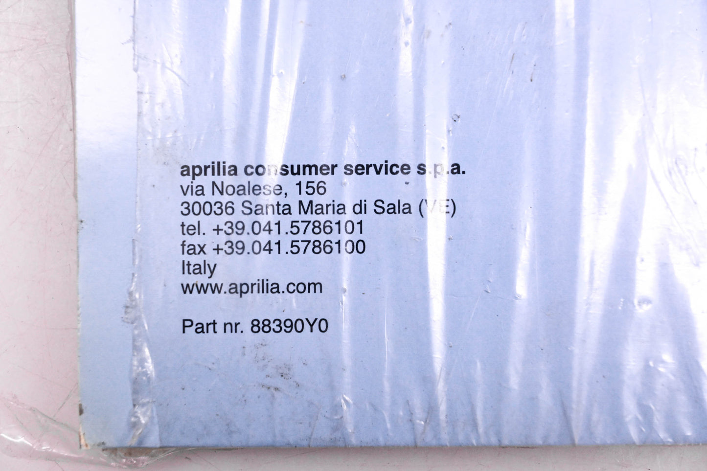 Aprilia 88390Y0 2000 RSV Mille R Spare Parts Catalogue 390Y NOS