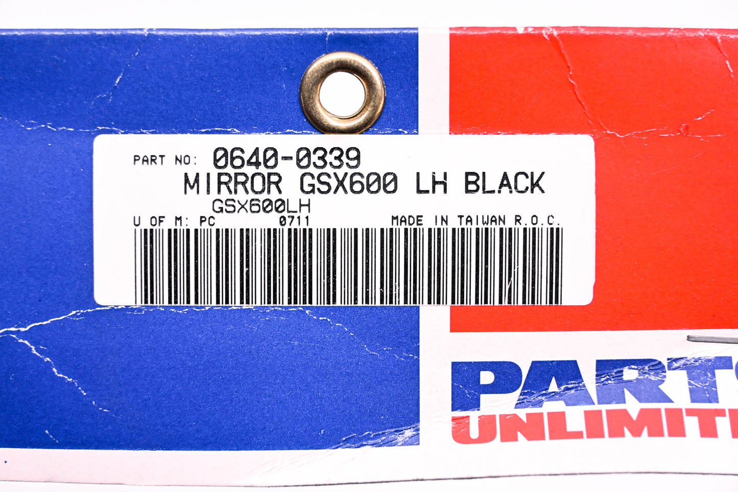 Parts Unlimited 0640-0339 Black GSXR600 Left Side Mirror NOS