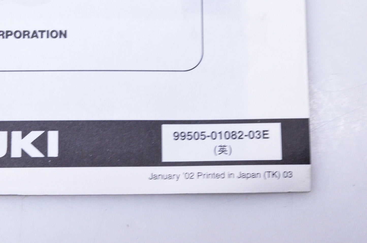 OEM Suzuki 99505-01082-03E DL1000K2 Assembly & Pre-Delivery Service Guide