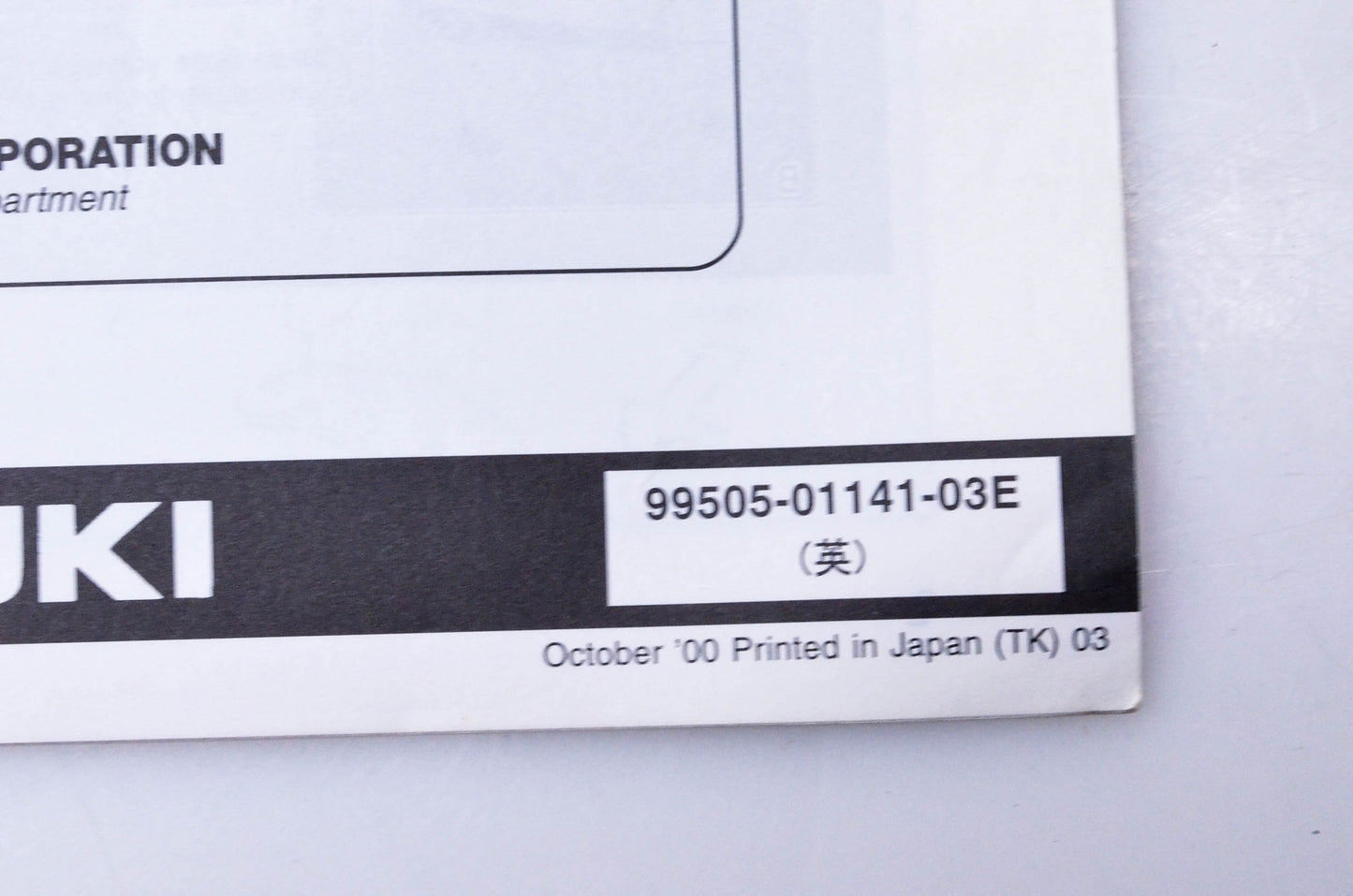 OEM Suzuki 99505-01141-03E LT-A50K2 Assembly & Pre-Delivery Service Guide