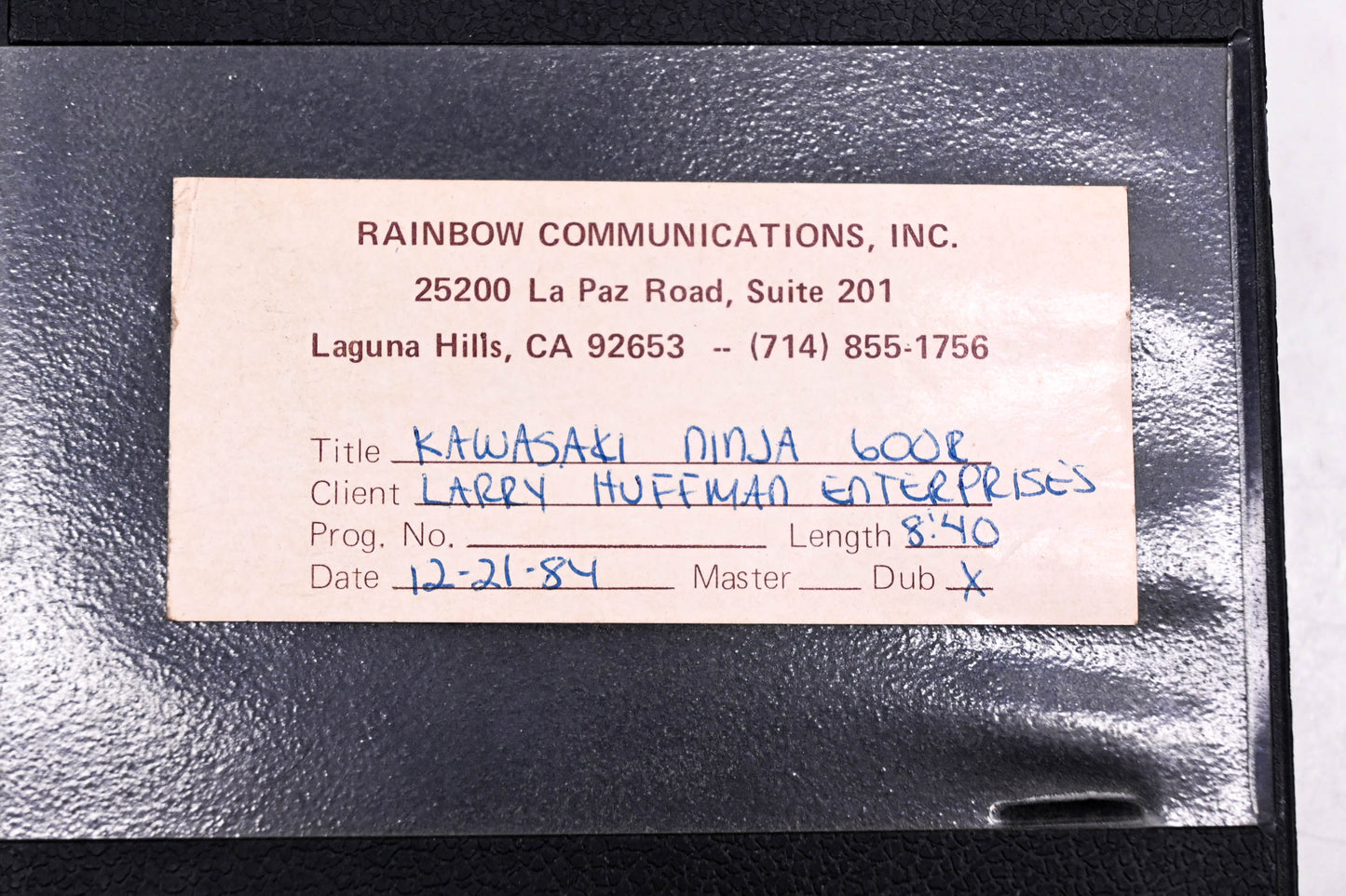 OEM Kawasaki Ninja 600R 1984 VHS
