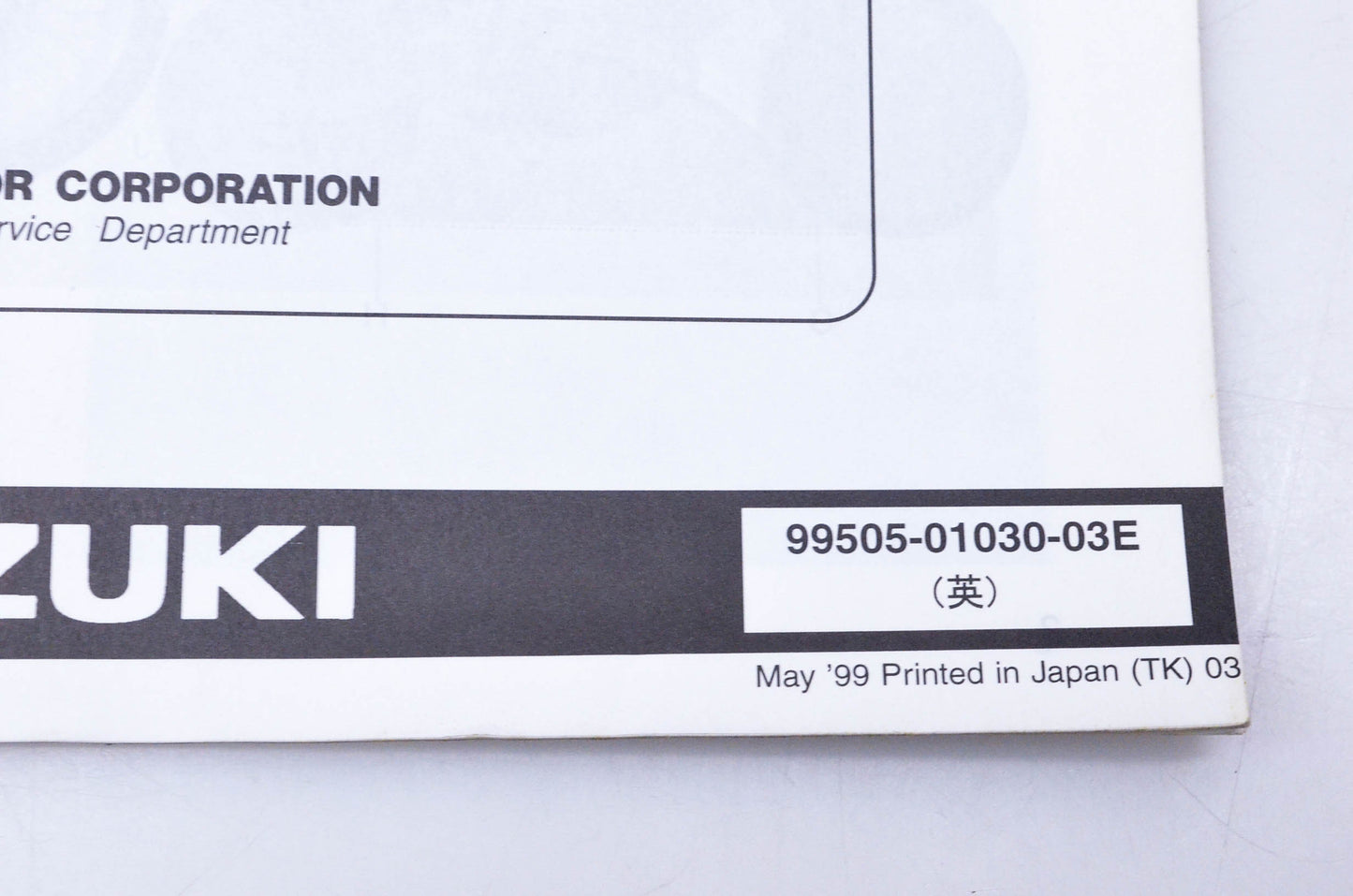 OEM Suzuki 99505-01030-03E DR650SEY Assembly & Pre-Delivery Service Guide