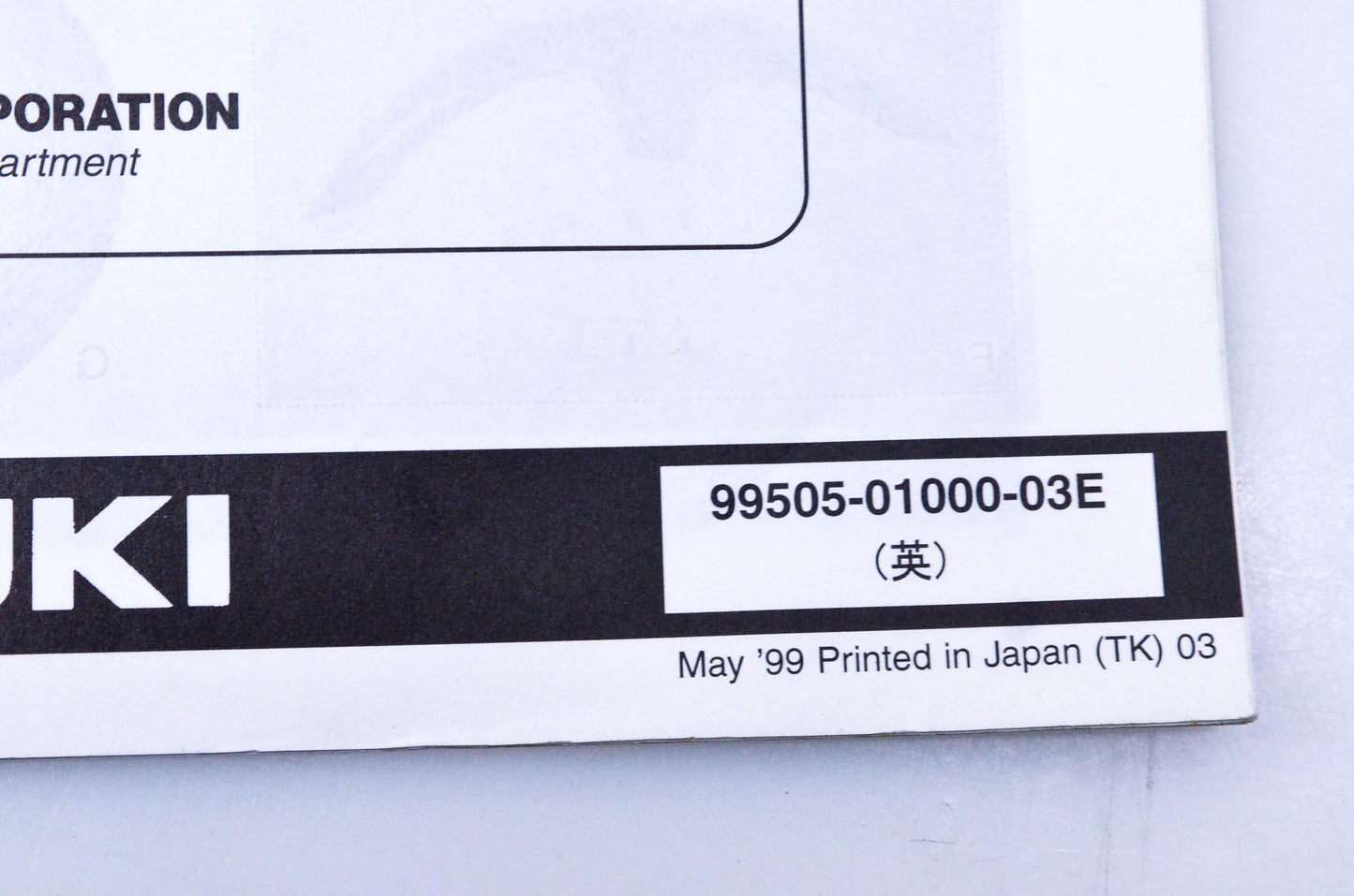 OEM Suzuki 99505-01000-03E VS1400GLPY Assembly & Pre-Delivery Service Guide