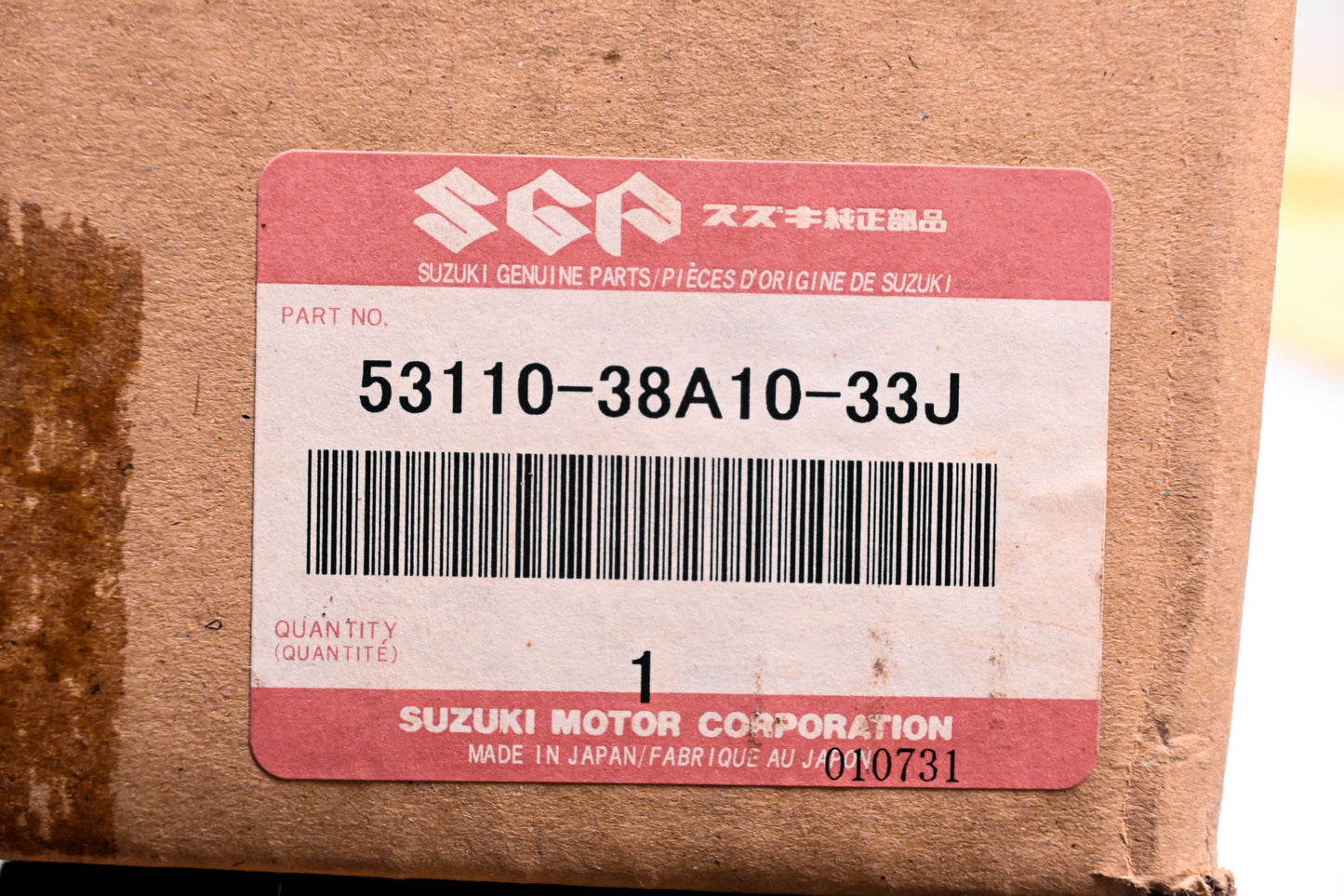 New OEM Suzuki 53110-38A10-33J Black Front Fender NOS