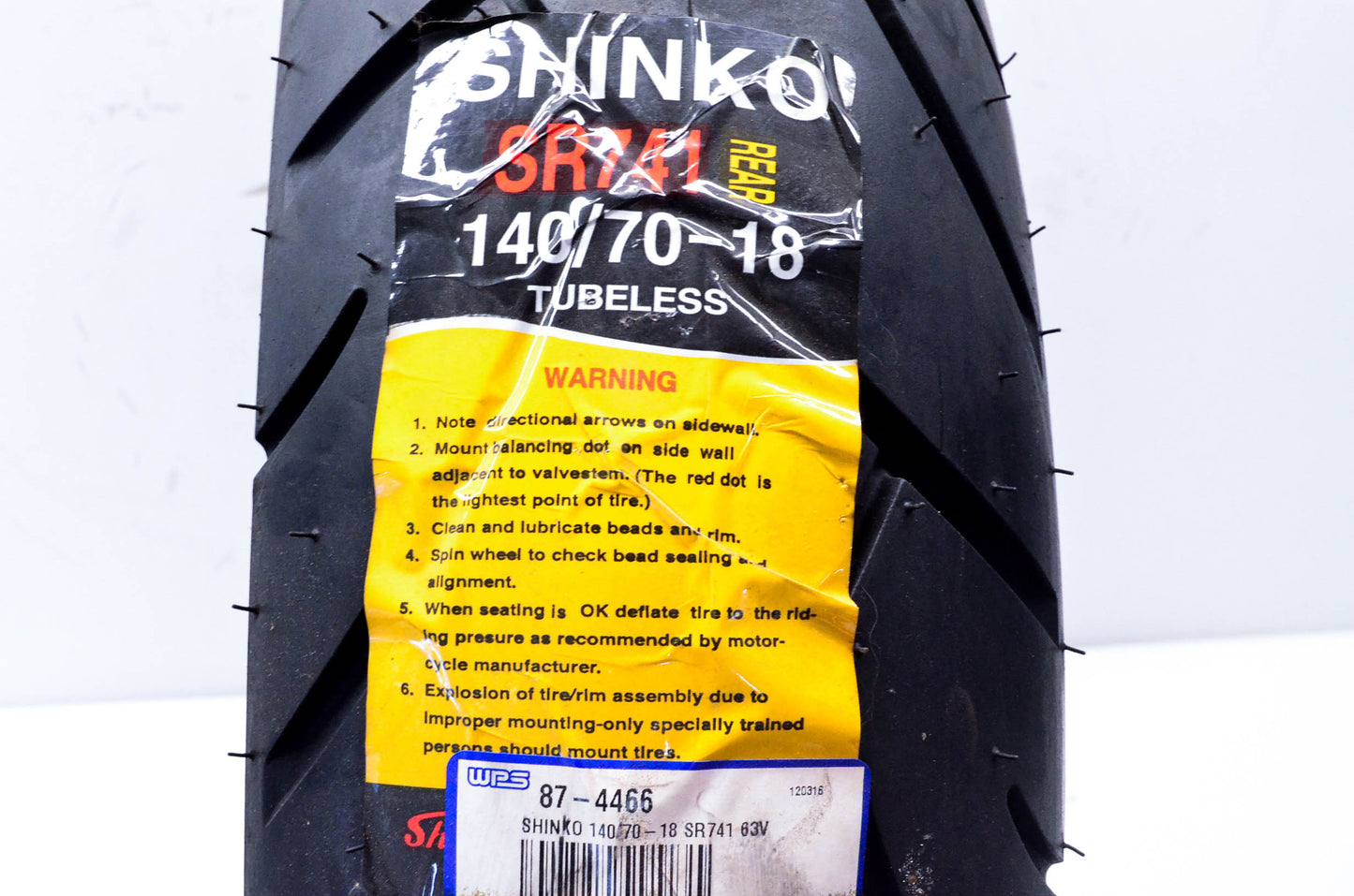 Shinko SR741, 87-4466 140/70-18 Tire NOS