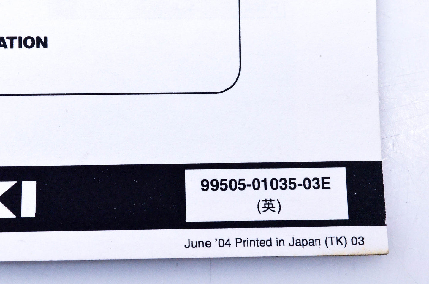 OEM Suzuki 99505-01035-03E VS800K5 Assembly & Pre-Delivery Service Guide