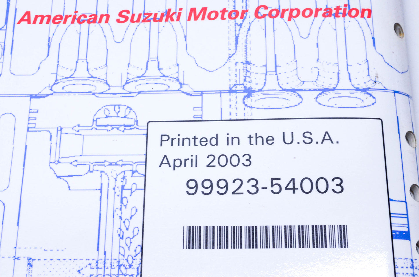 OEM Suzuki 99923-54003 2003 "K3" Models Wiring Diagram Manual