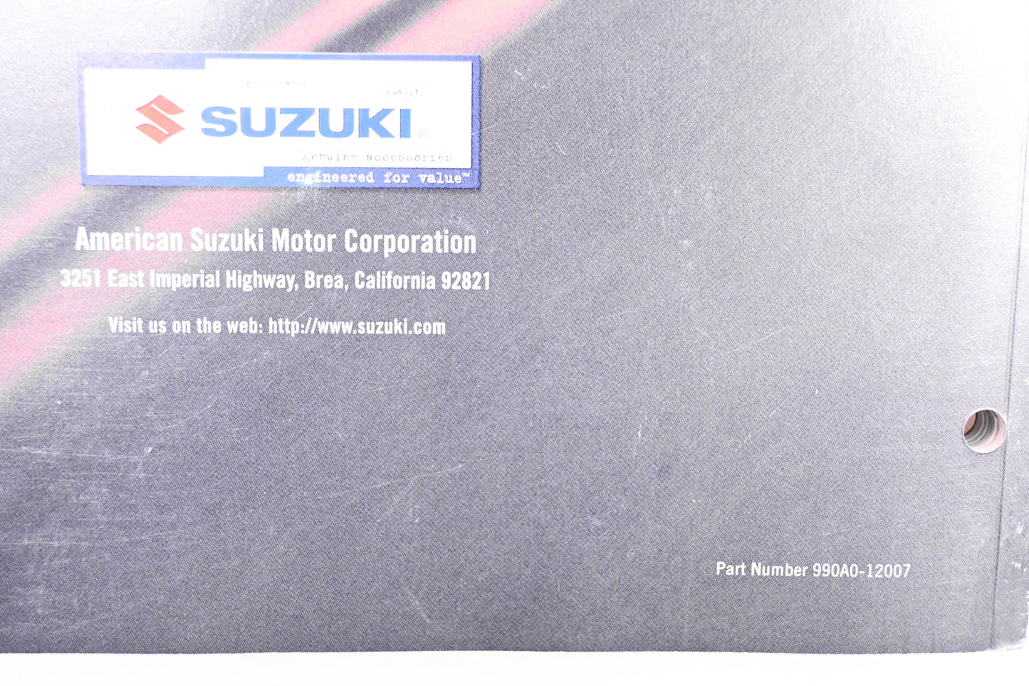 OEM Suzuki 990A0-12007 2007 Genuine Accessories Catalog
