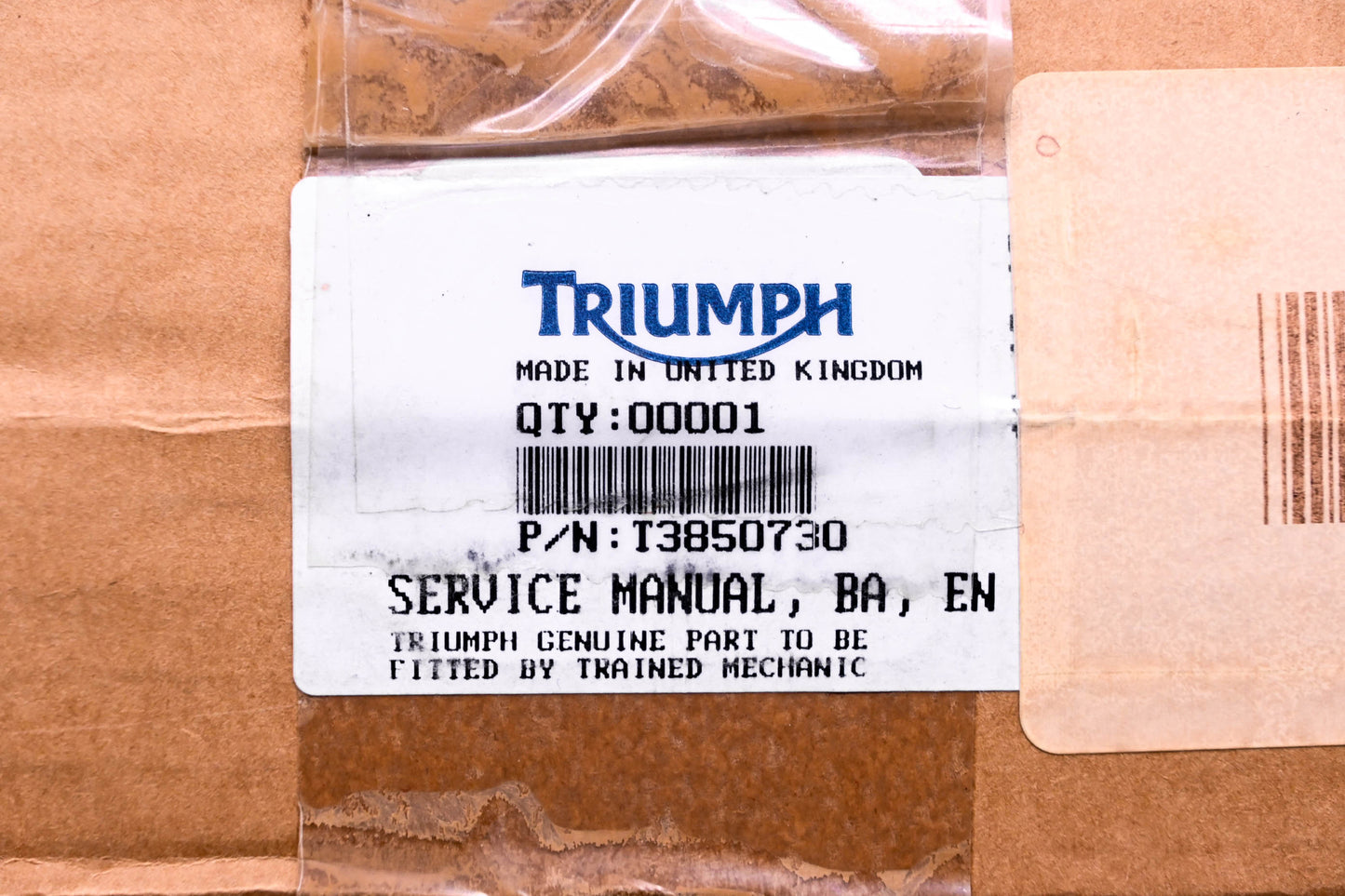 New OEM Triumph T3850730, T3857370 Tiger 1050 (ABS) 2011 Service Manual Kit NOS