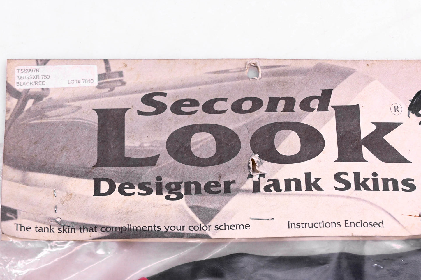 Second Look TSS997R Black & Red Tank Cover NOS