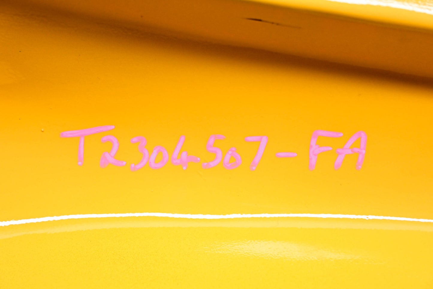 New OEM Triumph T2304507-FA Yellow Super III Right Side Body Panel NOS