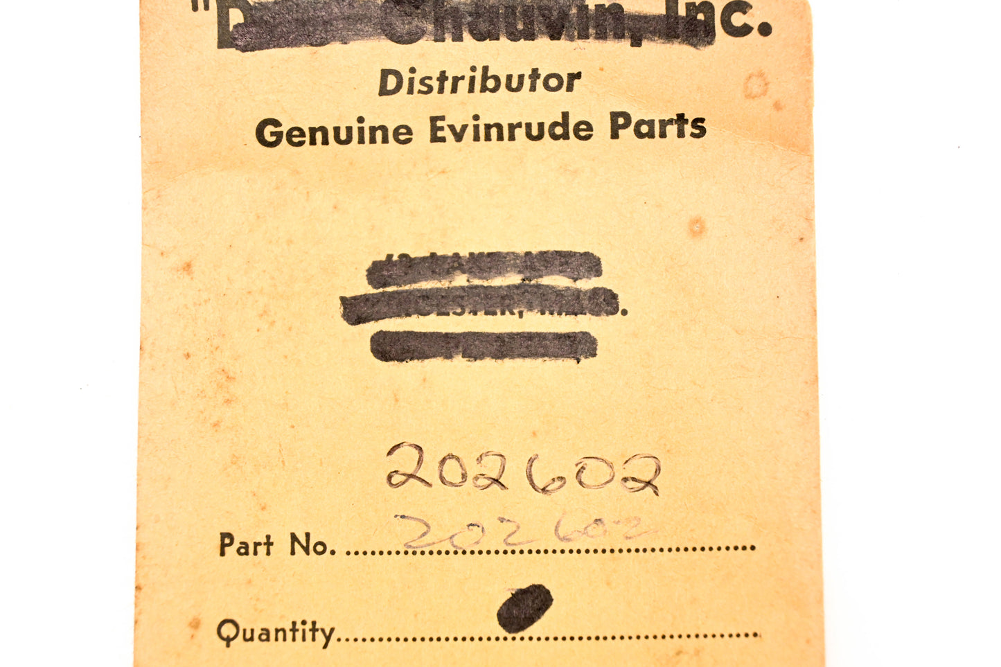 OMC 202602 Carburetor Manifold Gasket NOS
