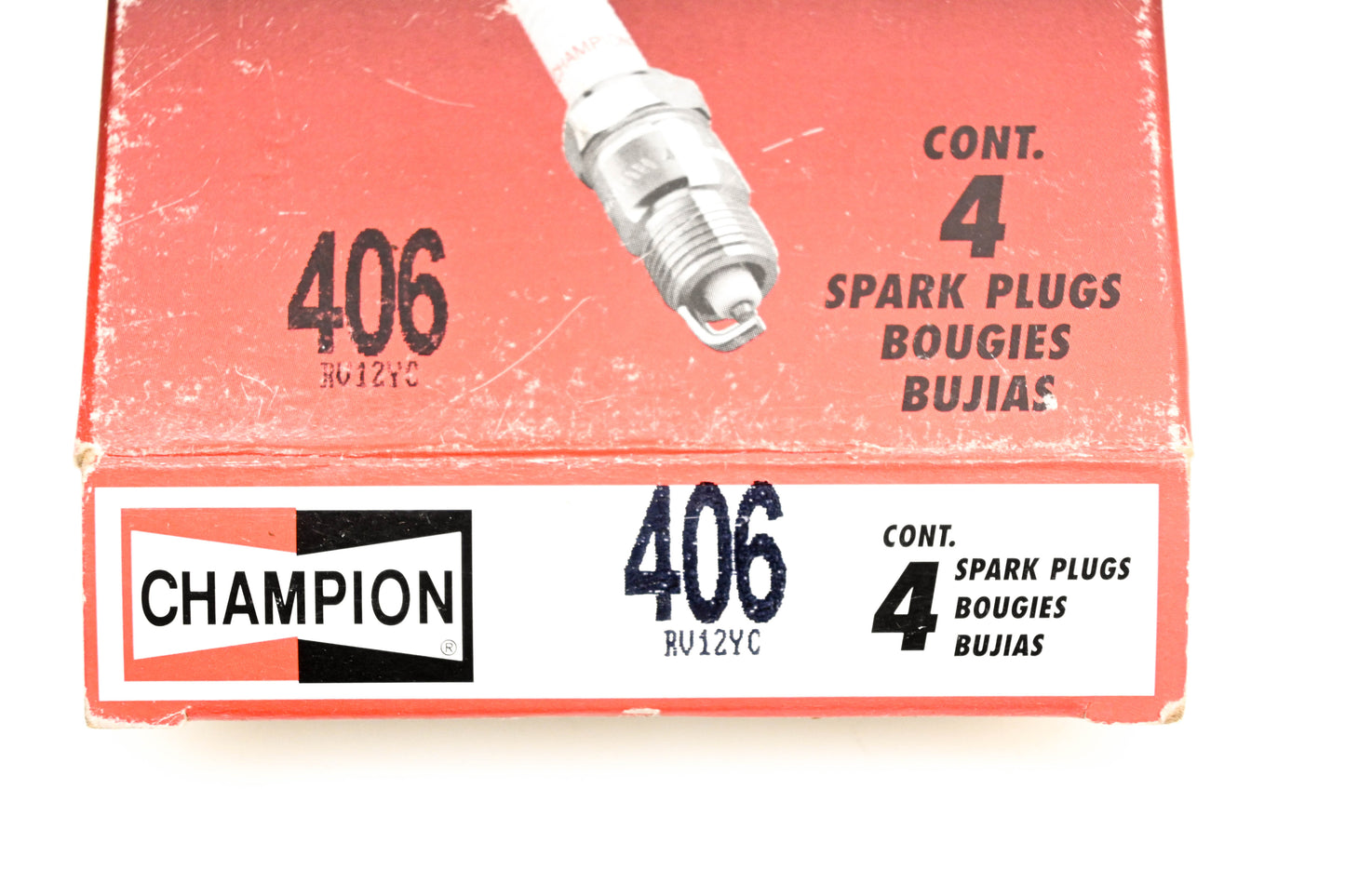 Champion RV12YC, 406 Spark Plugs Qty 4 NOS
