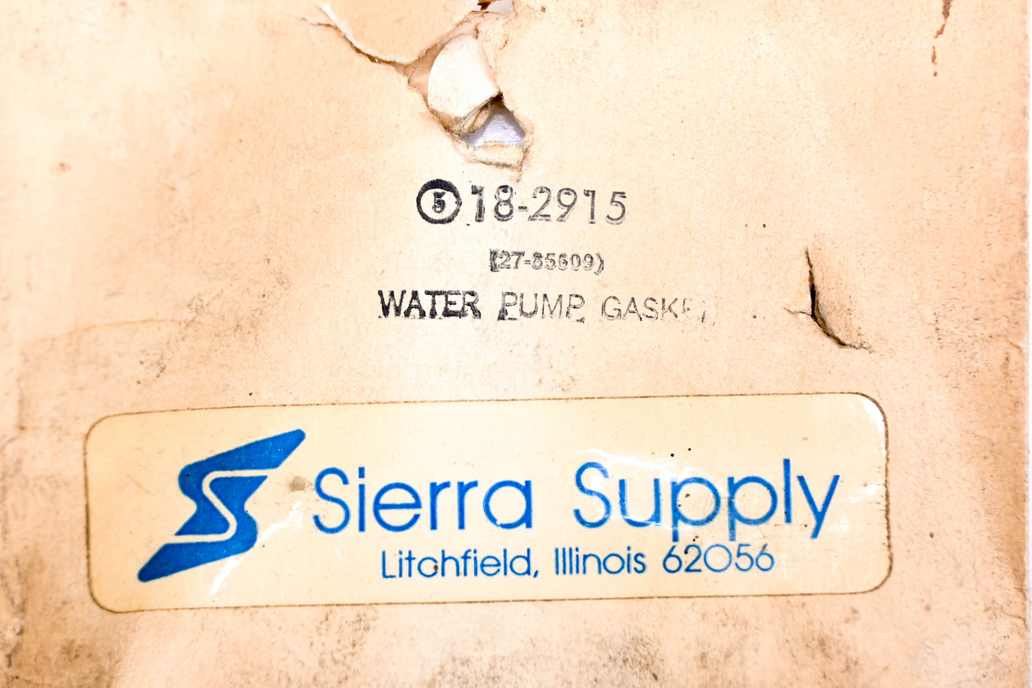 Sierra 18-2915, 27-85609 Water Pump Gaskets Qty 2 NOS