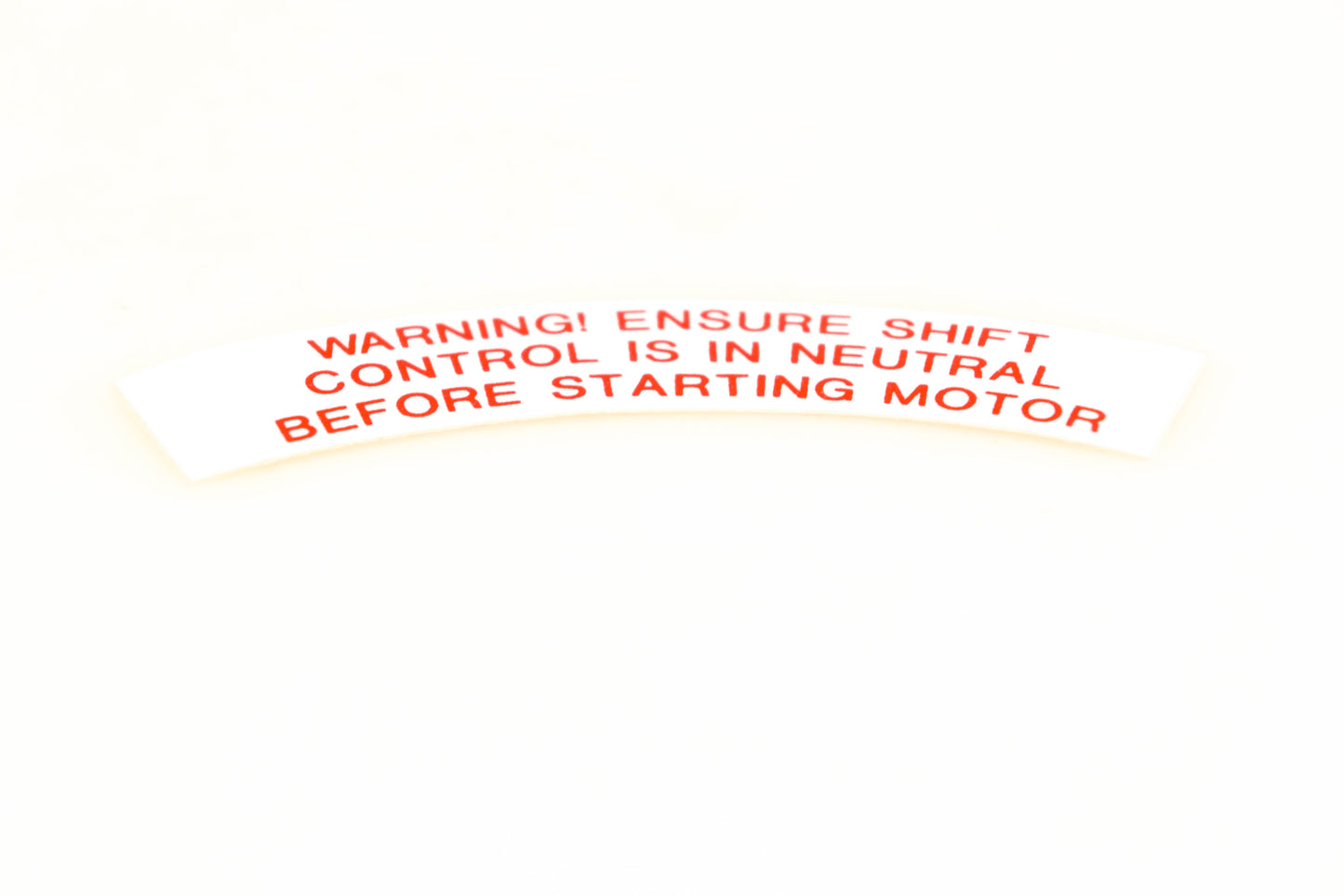 Aftermarket A609853 Warning Decal NOS