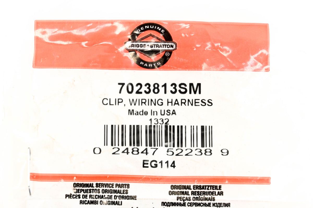 New OEM Briggs & Stratton 7023813SM Black Wiring Harness Clip NOS
