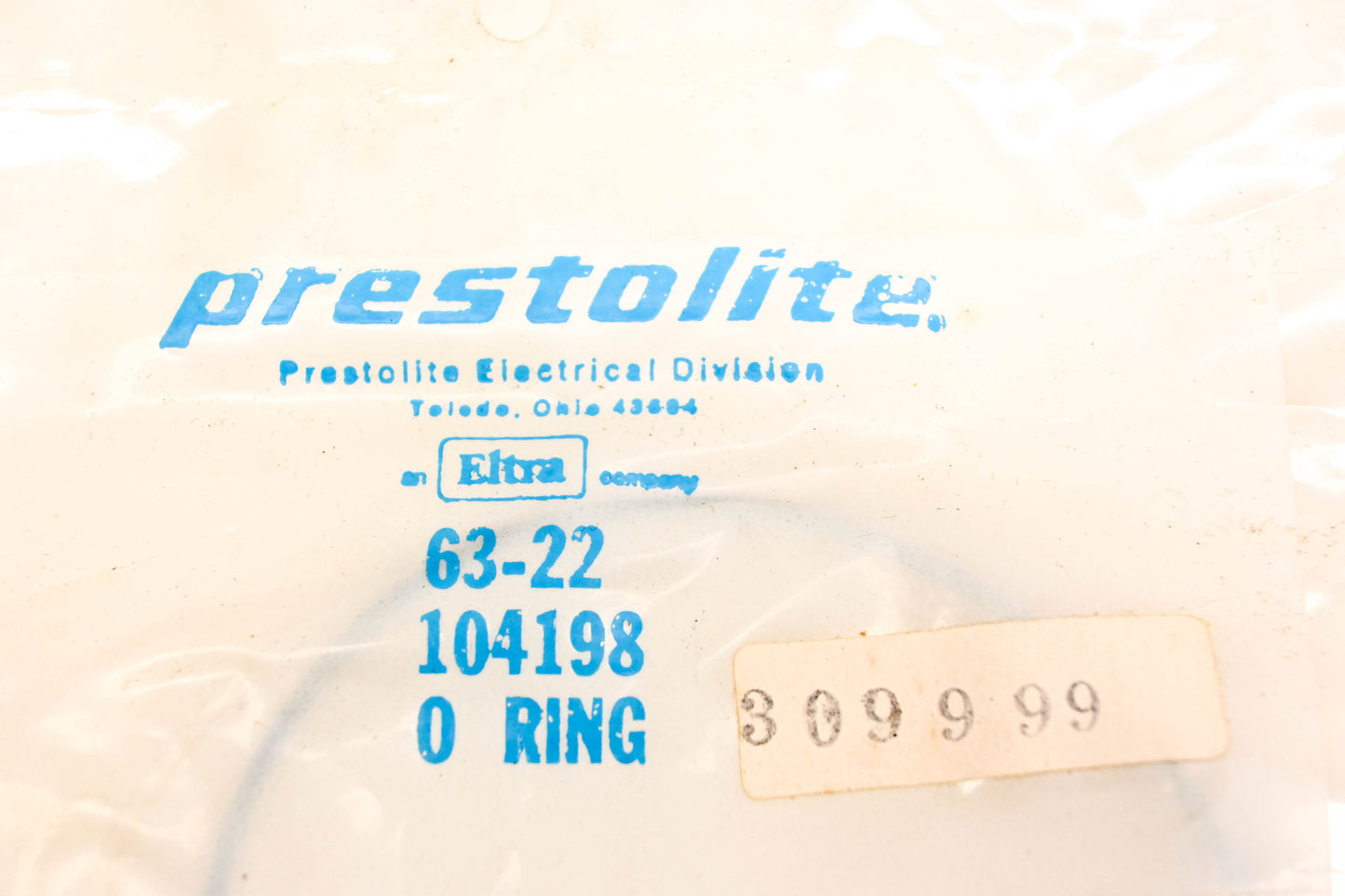 Prestolite 63-22, 104198, 309999 O-Ring OMC NOS