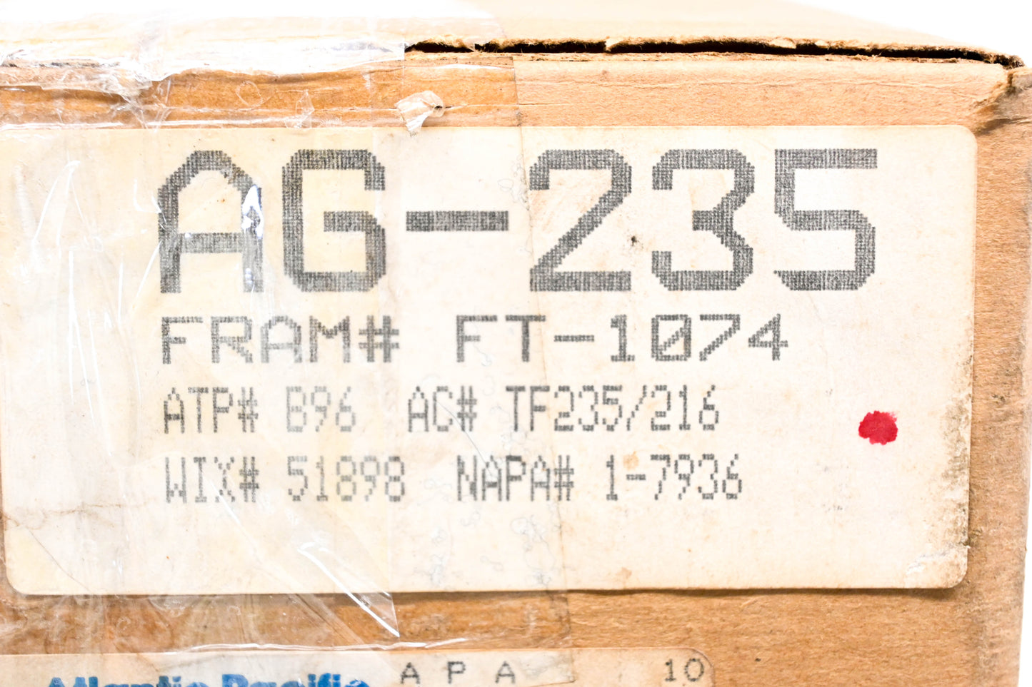 ProGauge AG-235, FT-1074, 1-7396 Internal Transmission Filter NOS