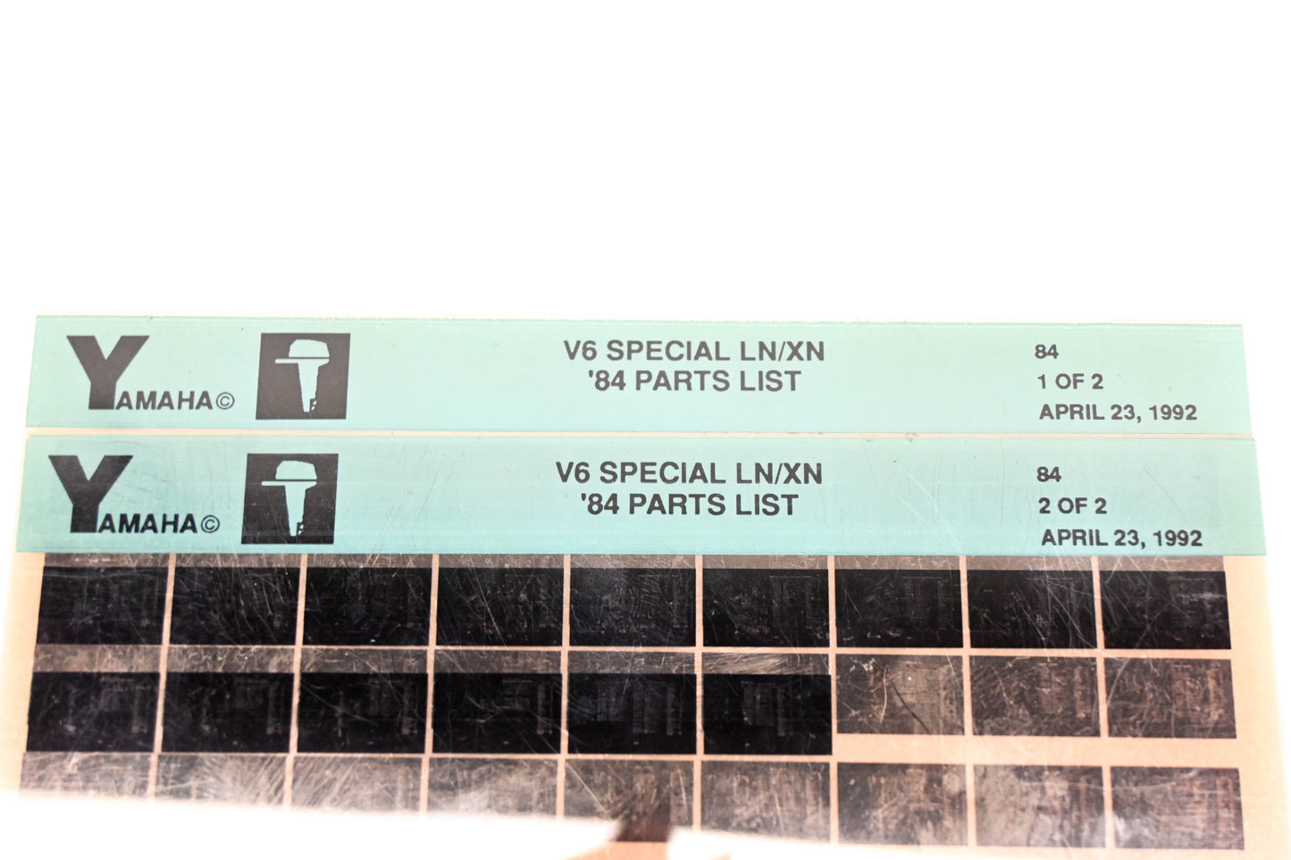 OEM Yamaha LB016-14 1984 V6 Special LN/XN Parts List Microfiche Lot