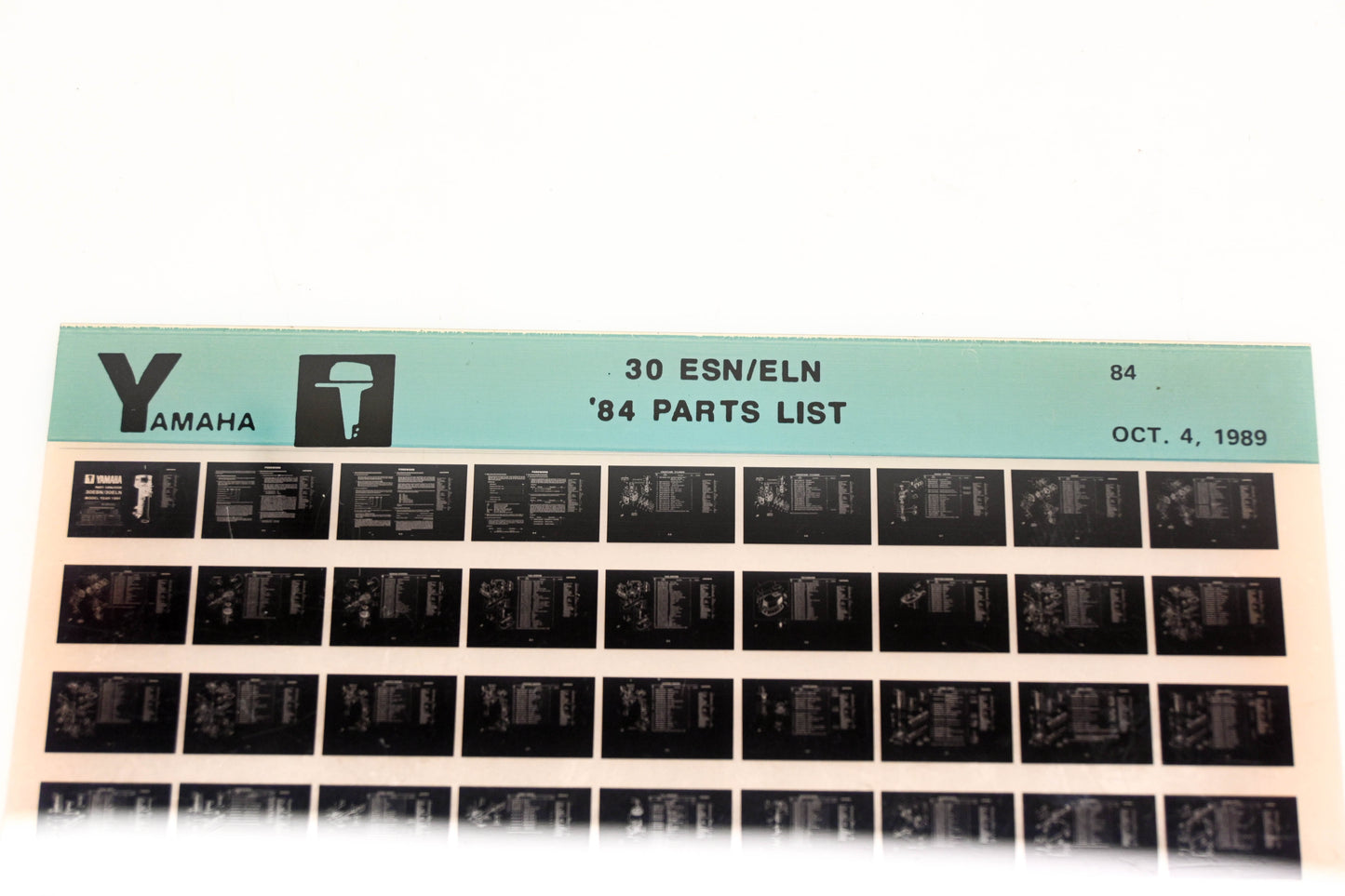 OEM Yamaha LB016-23 1984 30ESN/ELN Parts List Microfiche