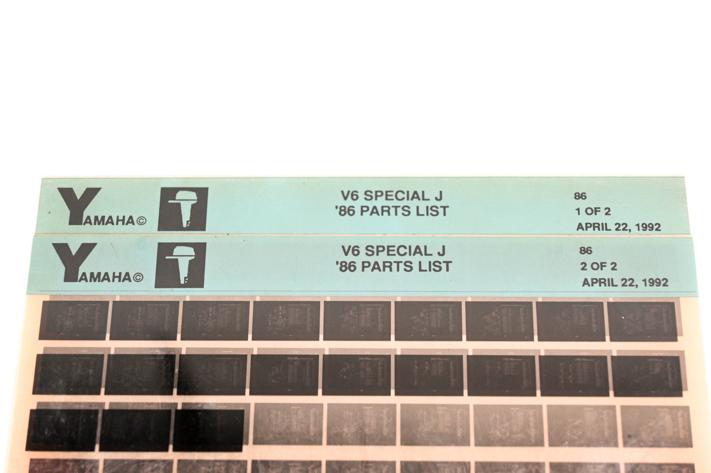 OEM Yamaha LB016-33 1986 V6 Special J Parts List Microfiche Lot