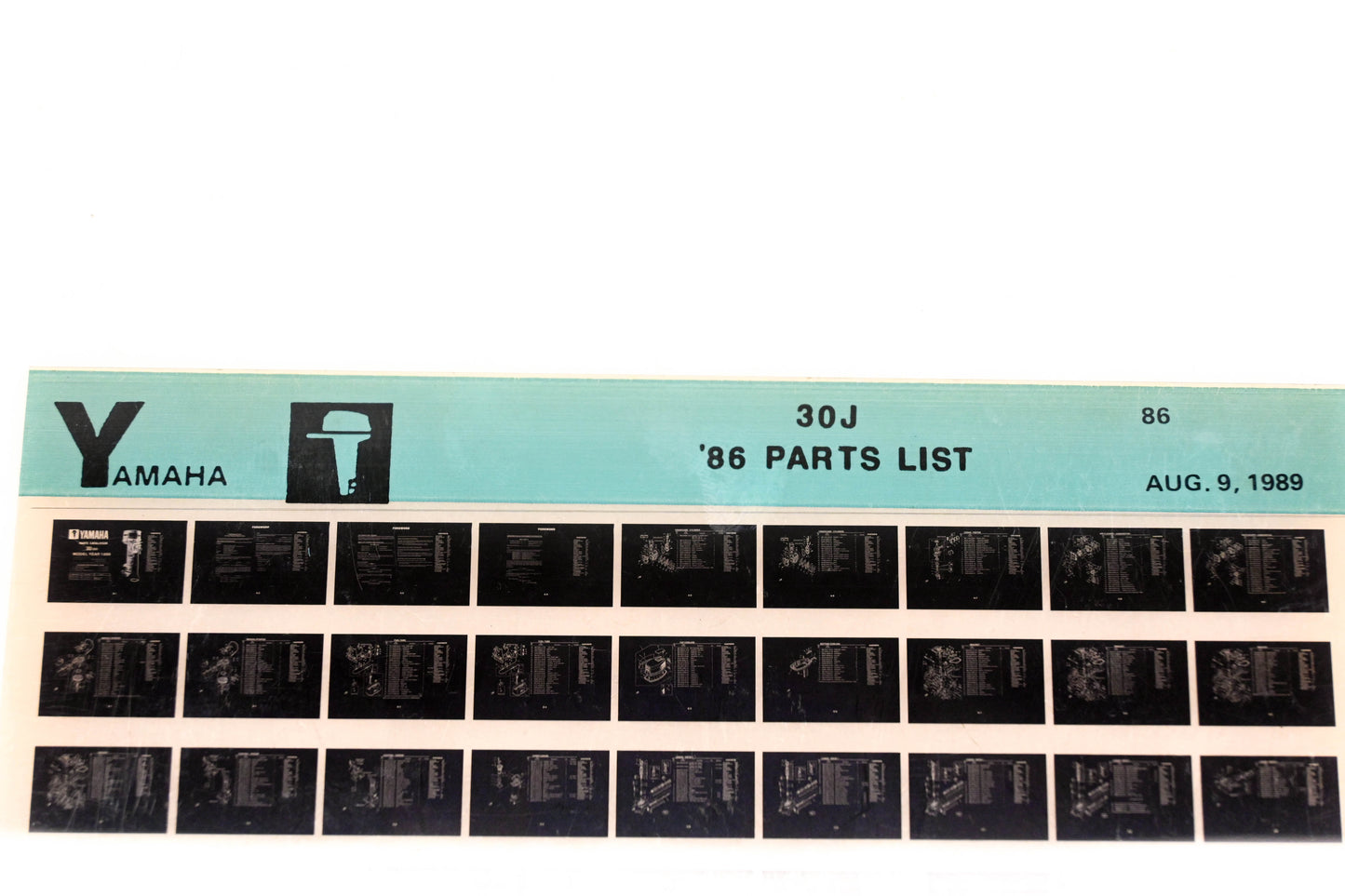 OEM Yamaha LB016-45 1986 30J Parts List Microfiche