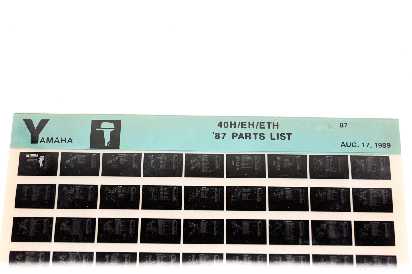 OEM Yamaha LB018-7 1987 40H/EH/ETH Parts List Microfiche
