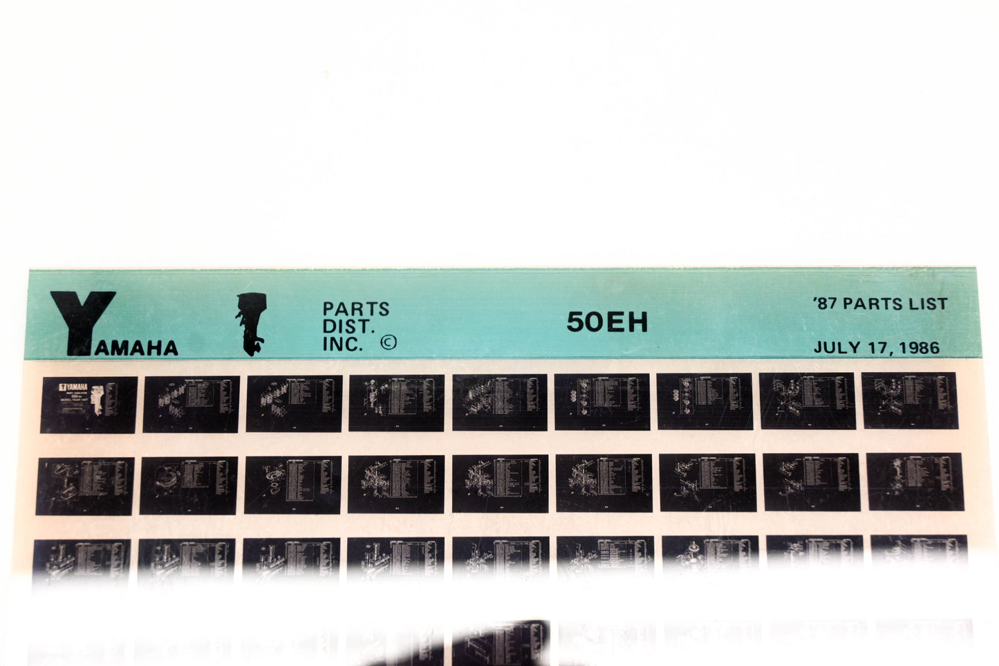 OEM Yamaha LB018-11 1987 50EH Parts List Microfiche