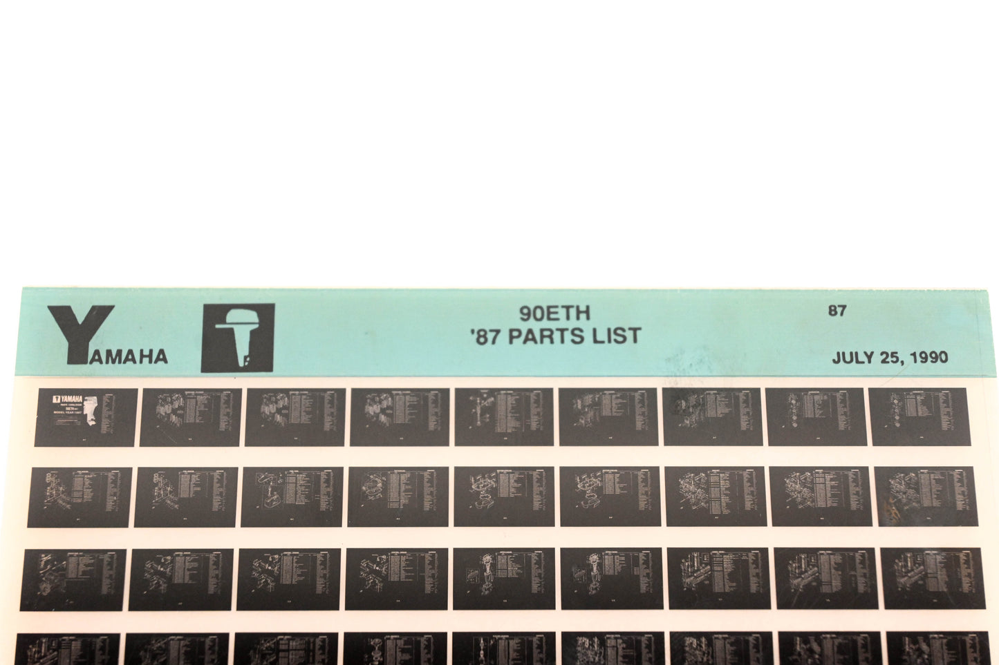 OEM Yamaha LB018-15 1987 90ETH Parts List Microfiche
