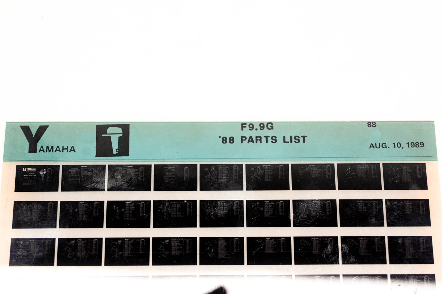 OEM Yamaha LB018-24 1988 F9.9G Part List Microfiche
