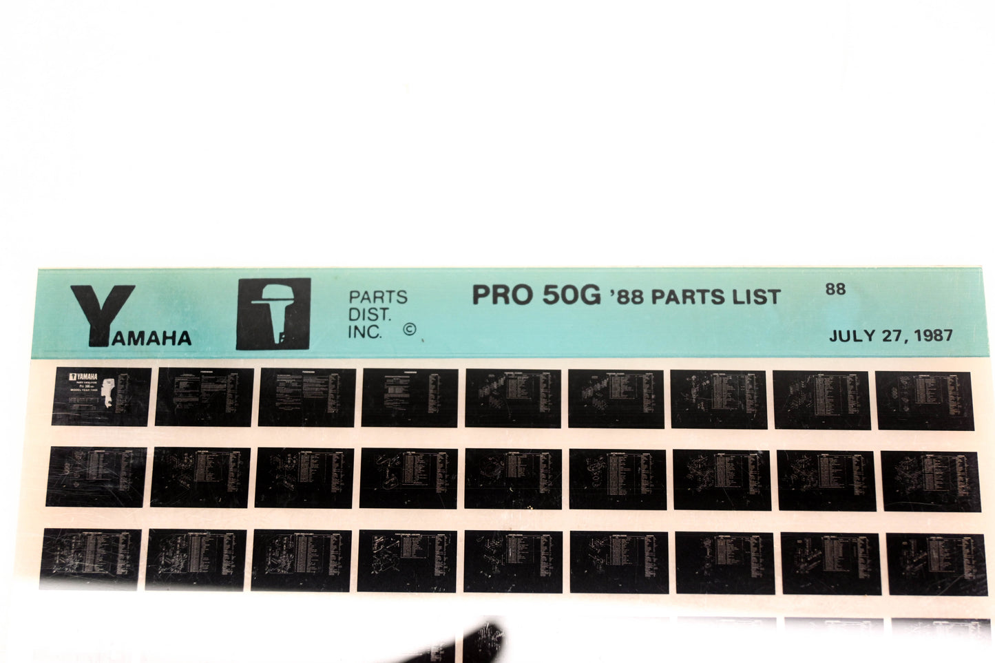 OEM Yamaha LB018-28 1988 PRO 50G Parts List Microfiche