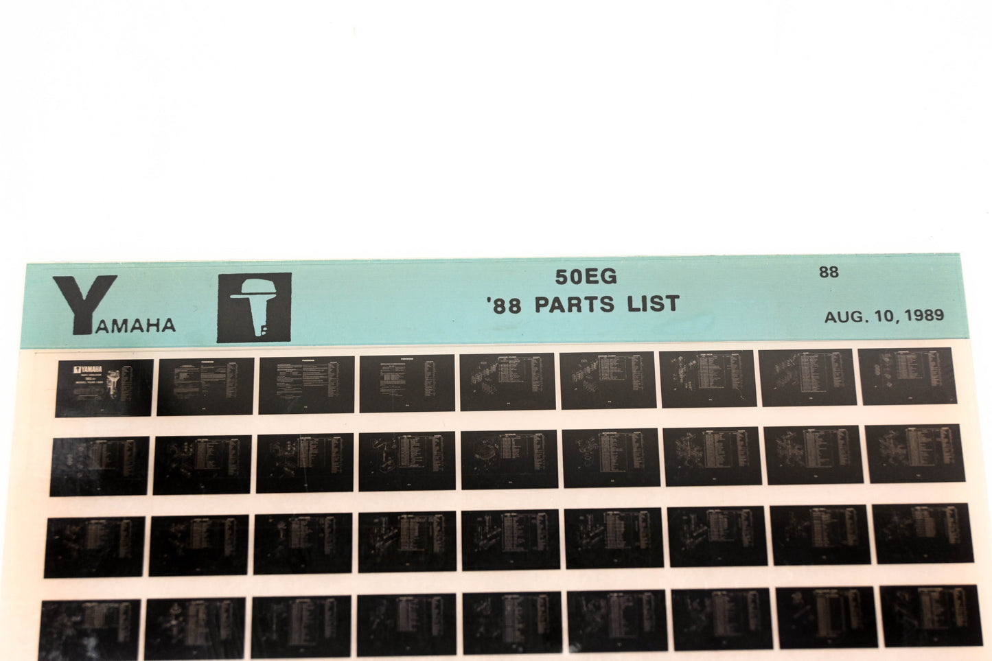OEM Yamaha LB018-29 1988 50EG Parts List Microfiche