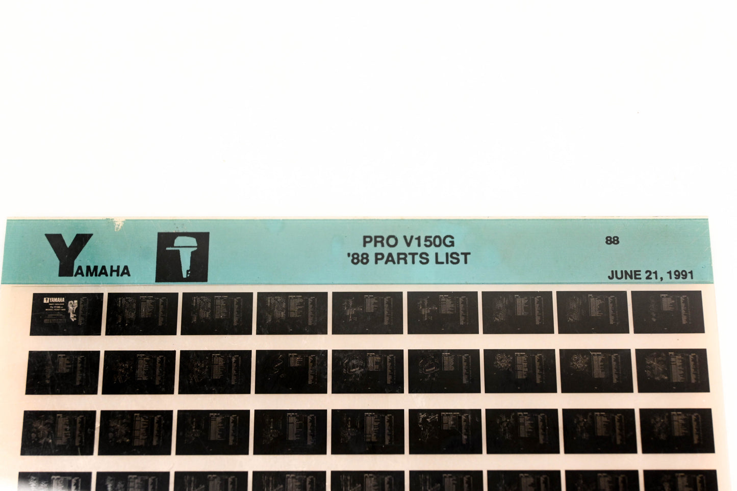 OEM Yamaha LB018-32 1988 PRO V150G Parts List Microfiche
