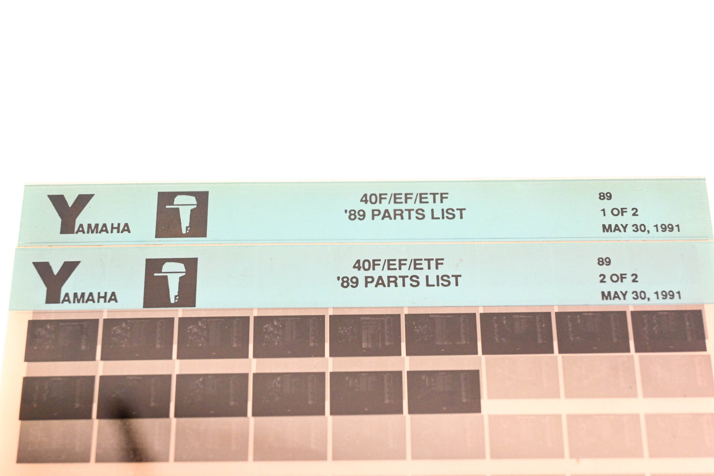 OEM Yamaha LB018-41 1989 40F/EF/ETF Parts List Microfiche Lot